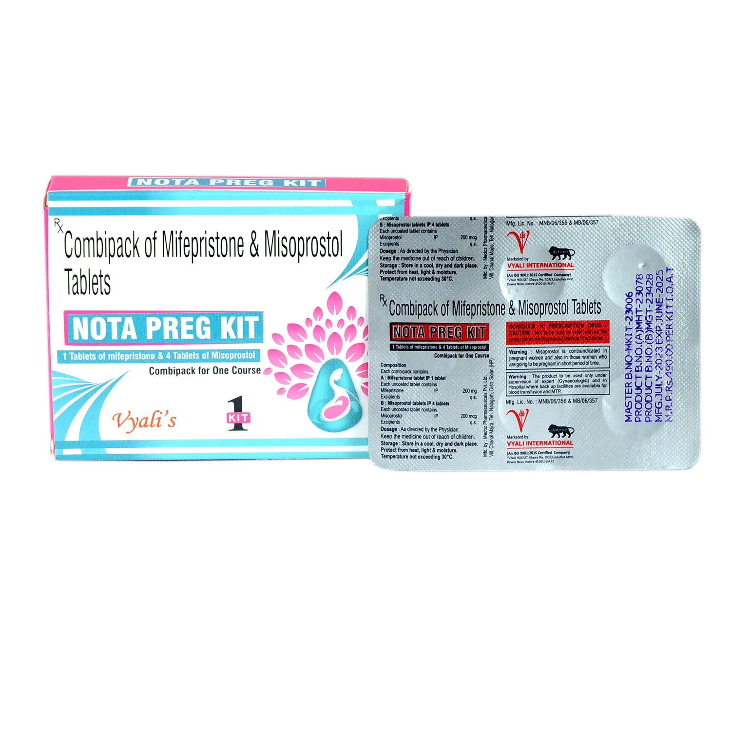 Combipack of Mifepristone & Misoprostol for Safe Pregnancy Termination